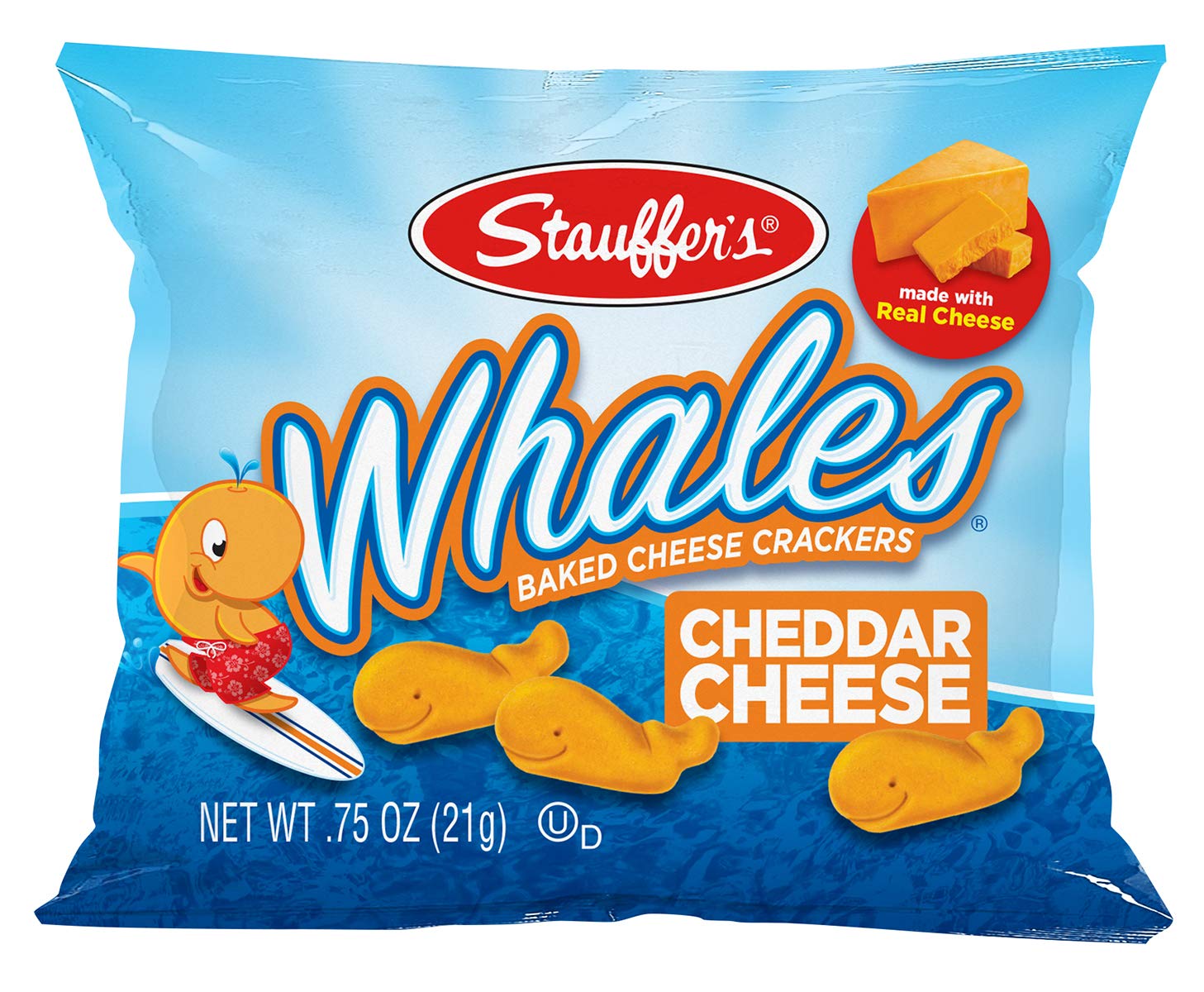 Galletas Stauffer's Baked Cheddar Whale Cheese Cracker Pack 20