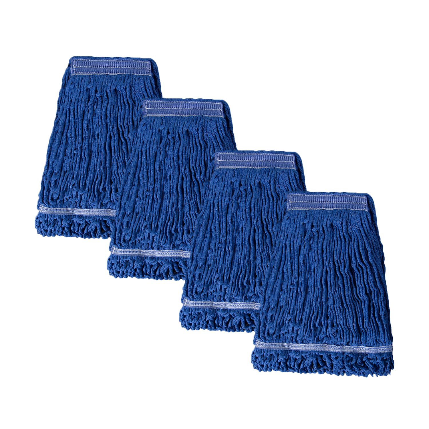 Repuesto de cabezal de fregona comercial, cuerda de algodón azul, limpieza industrial húmeda, repuesto de cabezal de fregona vintage, lavable a máquina, recambio ideal para fregonas de grado comercial