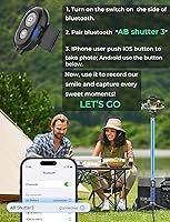 Vista 5 de 118'' 9.8ft Long Selfie Stick for iPhone, Android, Extended Super Long Pole, Selfie Stick Tripod with Remote, for Selfies/Video Recording, Includes