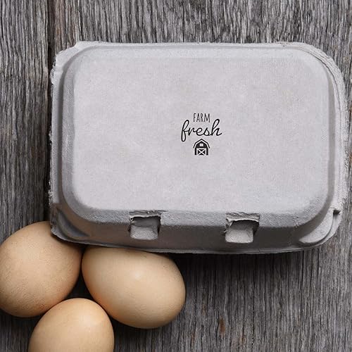 Miniatura 9 de Laid with Love - Sello de goma pequeño de 3/4 pulgadas de diámetro, estampado tradicional, sello de cartón de huevo de gallina, diseño moderno