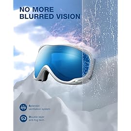 ZIONOR Lagopus Ski Snowboard Goggles UV Protection Anti fog Snow Goggles for Men Women Adult Youth