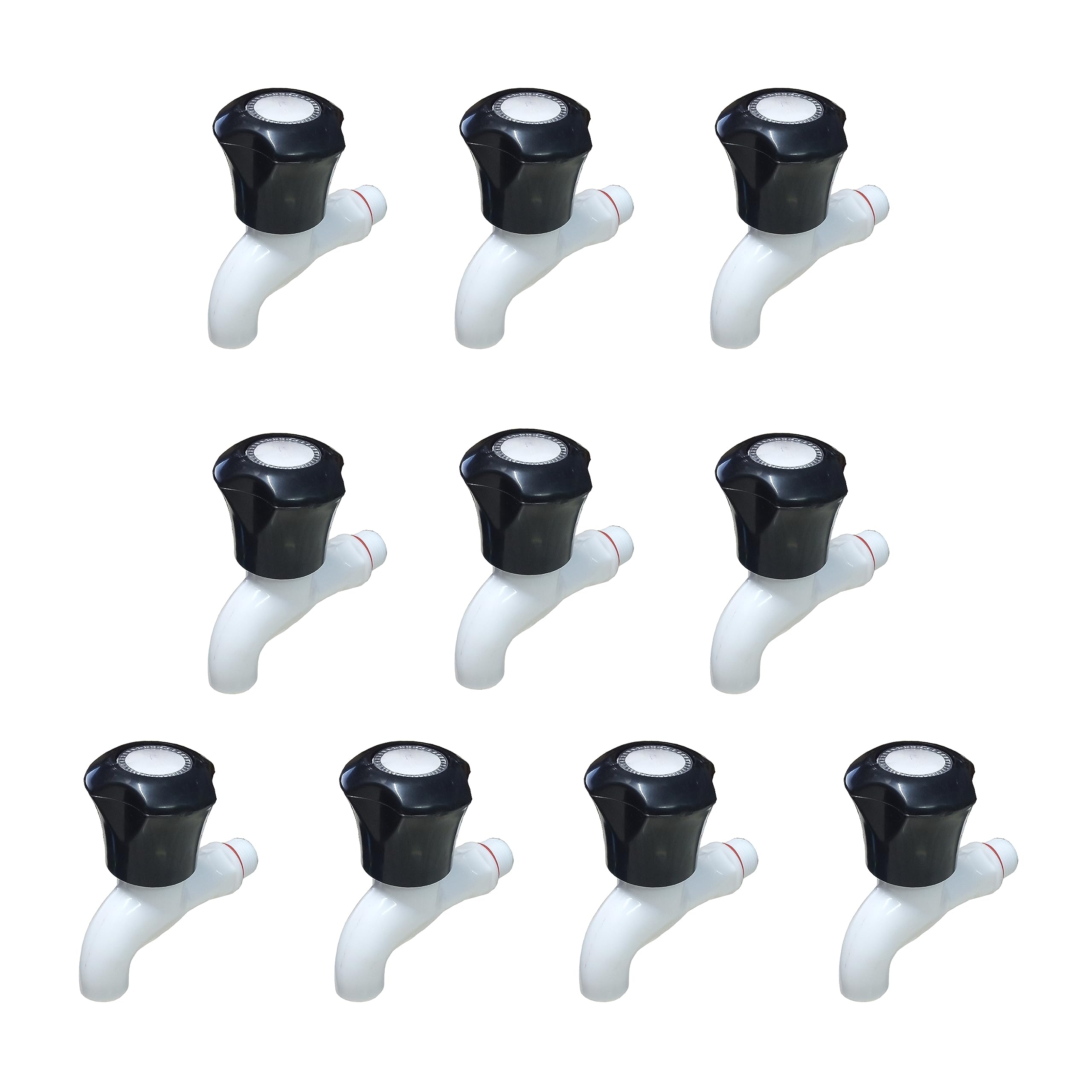 Droptech White Pvc Plastic Bib Cock/Water Taps For Kitchen Bathroom Wash Basins - Set Of 10 (1/2", 15 Mm) Type Pvc Taps Faucet For Hot And Cold Water Cobra - Polished (B0CCSHJL2F) Amazon Price History, Amazon Price Tracker