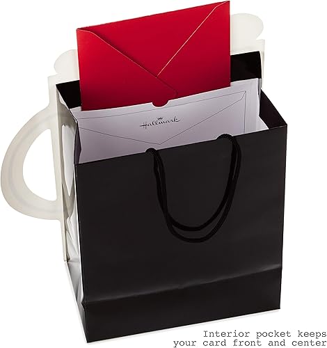 Miniatura 4 de Hallmark Bolsa de regalo mediana de 9 pulgadas con papel de seda (taza de cerveza) para Navidad, Día del Padre, cumpleaños, graduaciones,
