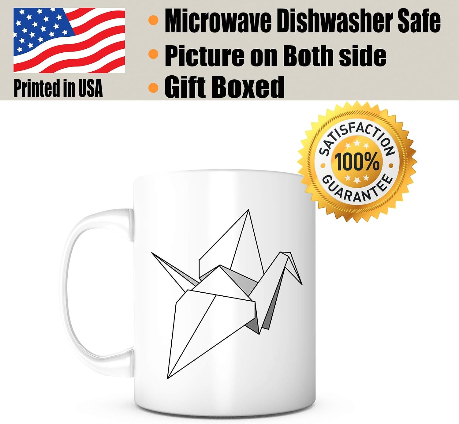 Sole Crane Mug-11 Ounce White Ceramic Mug, Gift Ideas for Valentines day Wedding Anniversary Birthday Get Well Soon, Coffee Mug for Friend Coworker Teacher Boss Him Her Husband Wife