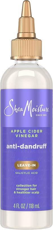 SheaMoisture Anti-Dandruff Leave-In Treatment 4oz | For dandruff-prone scalps - hydrates, soothes irritation and helps control flakes with Apple Cider Vinegar.