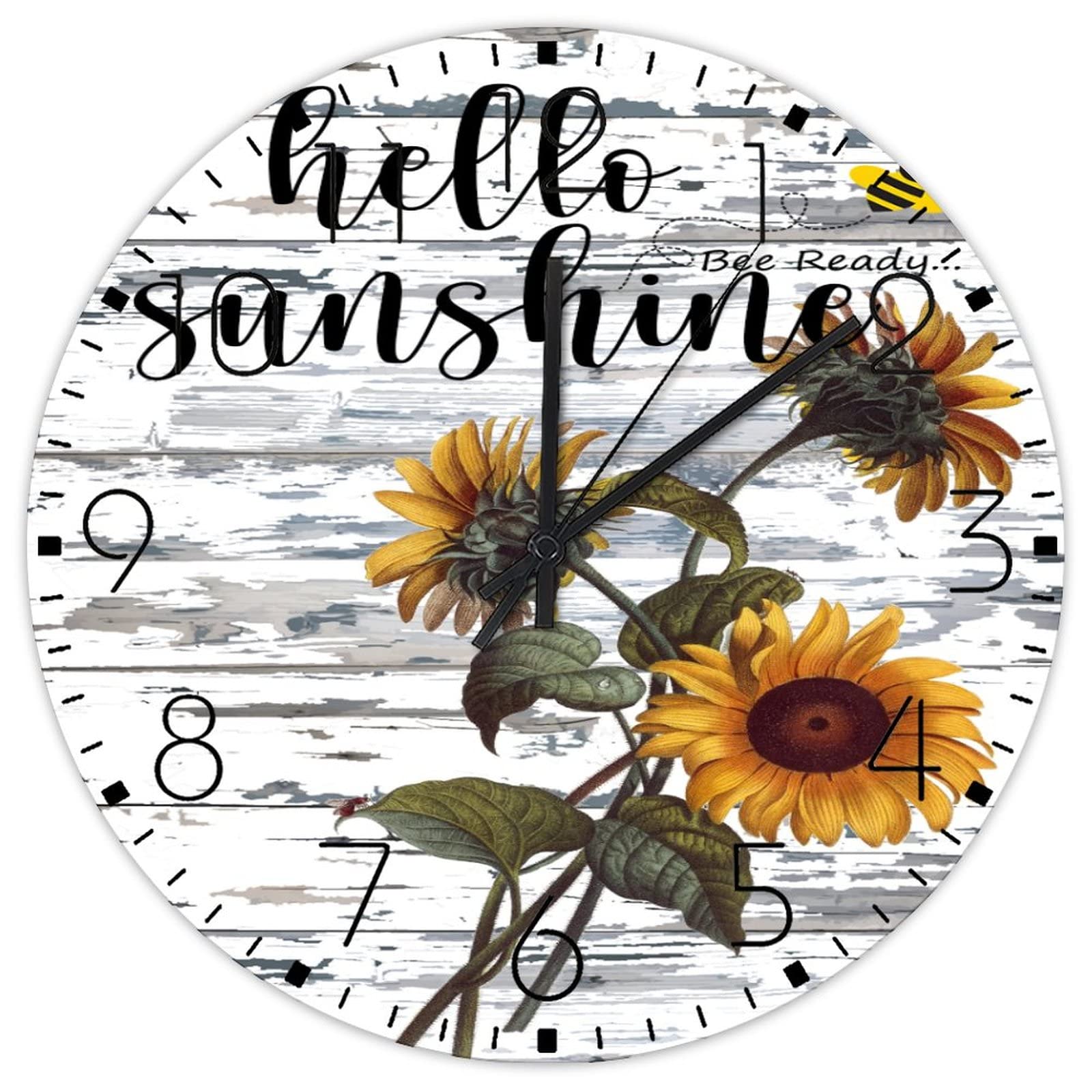 Horloge murale en bois 30,5 cm sans cadre : solution déco pour petits espaces