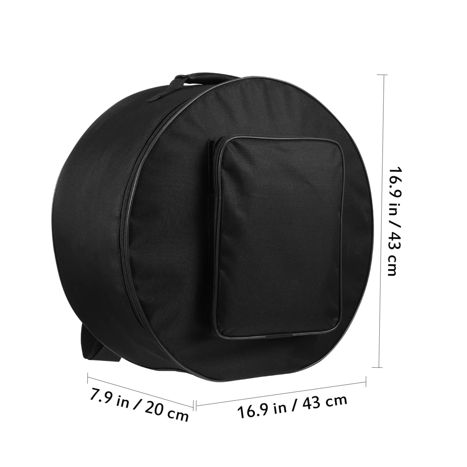 BESPORTBLE Round Snare Drum Bag Dual Use Backpack Handheld Carrying Pouch for Percussion Instruments Closure Fits Drums Stylish Design