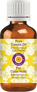 dève herbes Canola Oil (Brassica napus) | Cold Pressed | Pure | Natural | Undiluted | For Diluting Essential oils | For Skin & Massage | Non-Sticky | Lightweight | Men & Women | 100ml (3.38 oz)