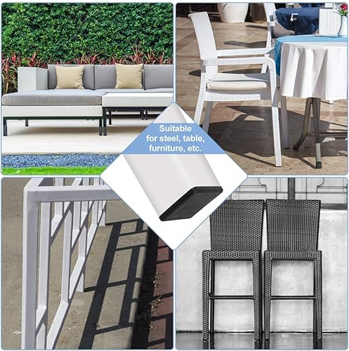 Miniatura 8 de Paquete de 8 tapones cuadrados de plástico de 2 pulgadas, tapas de extremo de inserción Hydanle para poste de tubo cuadrado