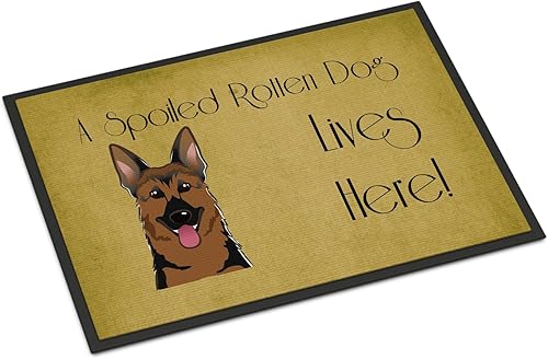 Miniatura 204 de Caroline's Treasures BB1449JMAT - Tapete de bienvenida de carlino negro, 24 x 36 pulgadas, tapete azul para puerta delantera, para interiores