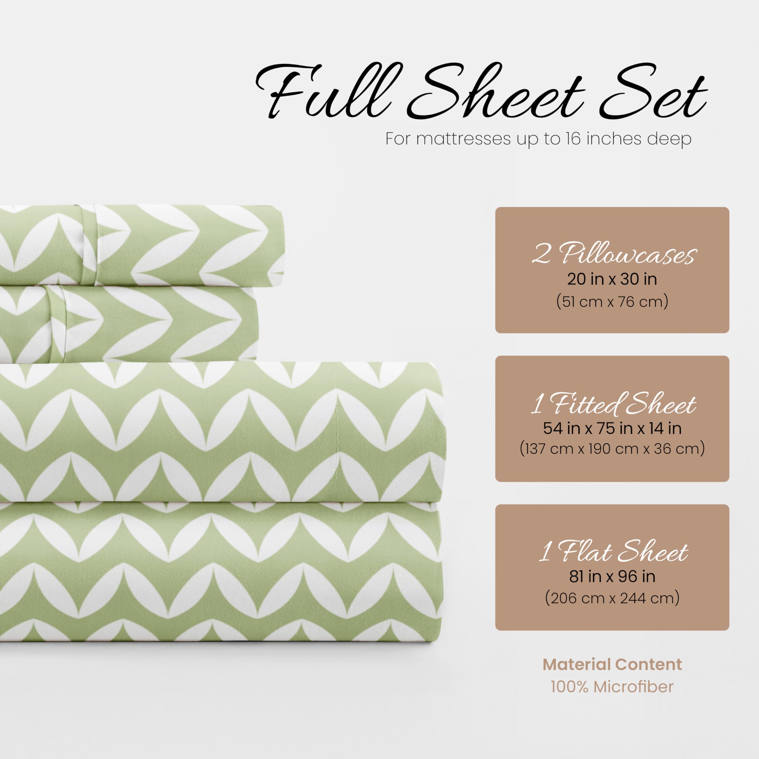 Hotel Collection Home Collection soffiato Chevron 4 PC. Set di Fogli