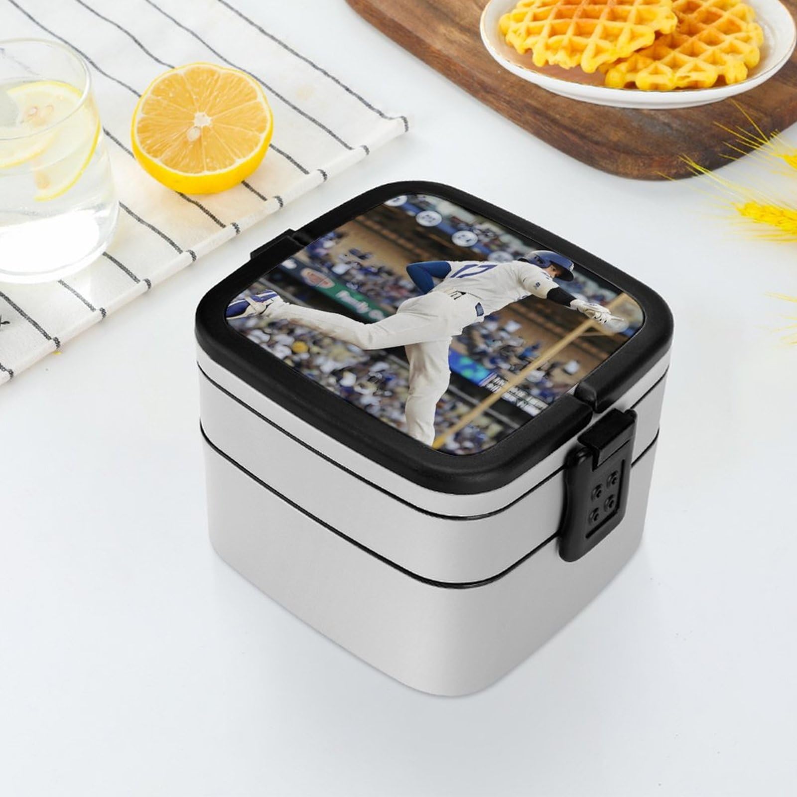 Amazon | 大谷翔平 (36) ランチボックス 二層 食器付き アニメグッズ 