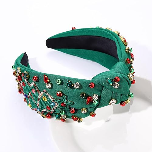 Vista 63 de Diadema de Navidad para mujer, accesorios de Navidad con cuentas, arco de Navidad, copo de nieve, diadema anudada HOHOHO, rojo y verde, perla