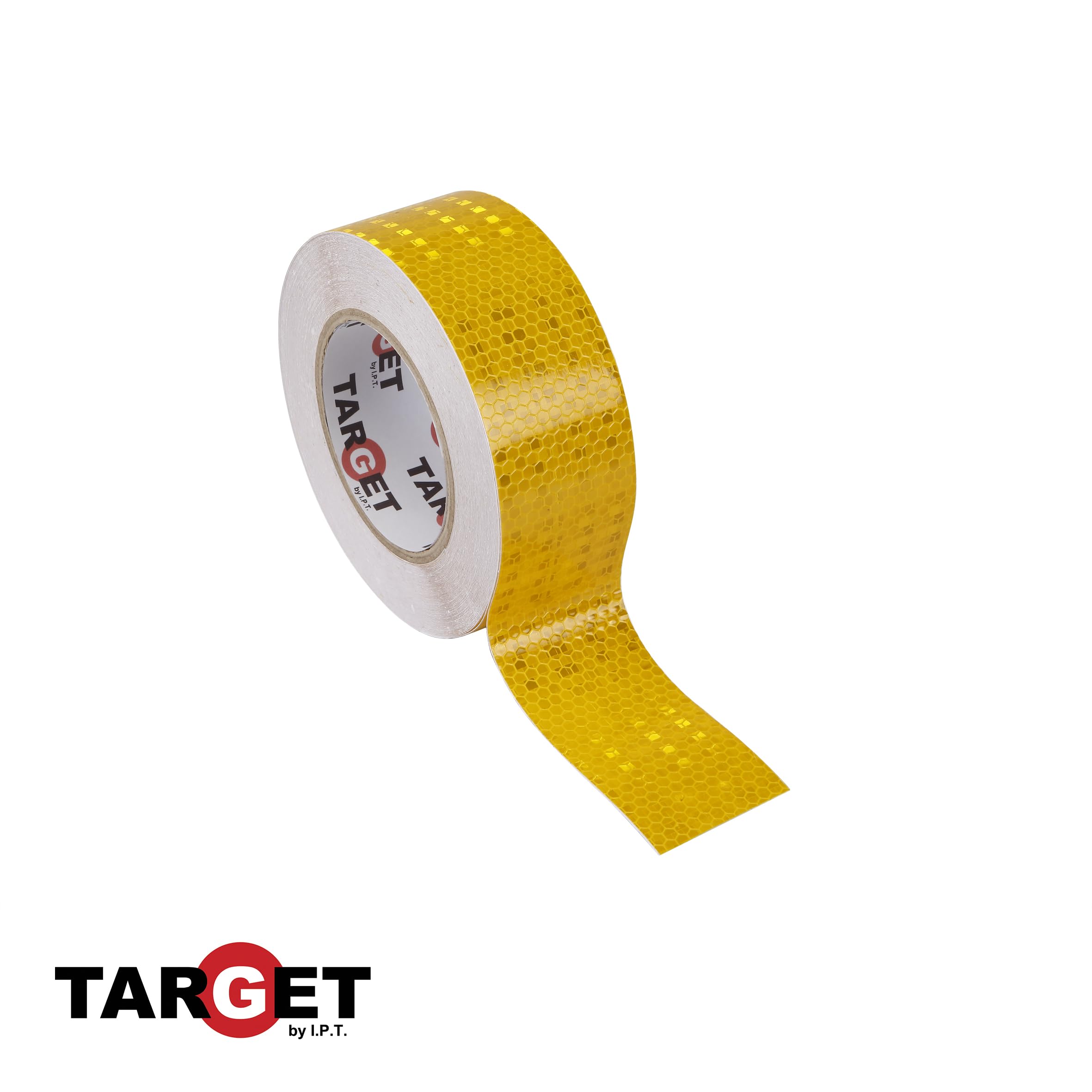 TARGET CRA33100 - Cinta Reflectante - Adhesiva - 33 Metros x 100 Milímetros - Advertencia - Señalización - Marcaje - Extra Ancha - Peligro - Seguridad - Amarilla