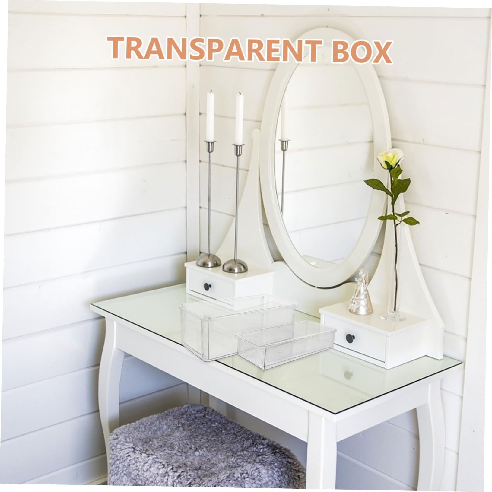 2pièces Organisateurs De Tiroir Transparents Lot de Bacs De Rangement Réglables Coulissants Extensibles pour Maquillage Ustensiles De Cuisine Et Bureau