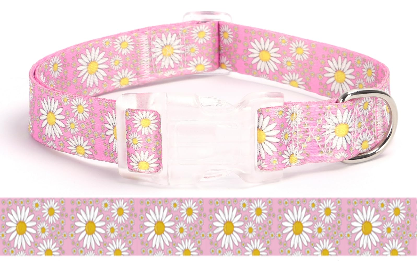 Hundehalsband Mit Gänseblümchen-Muster – Verstellbar, Weich Für Welpen & Kleine Hunde | XS Bis L