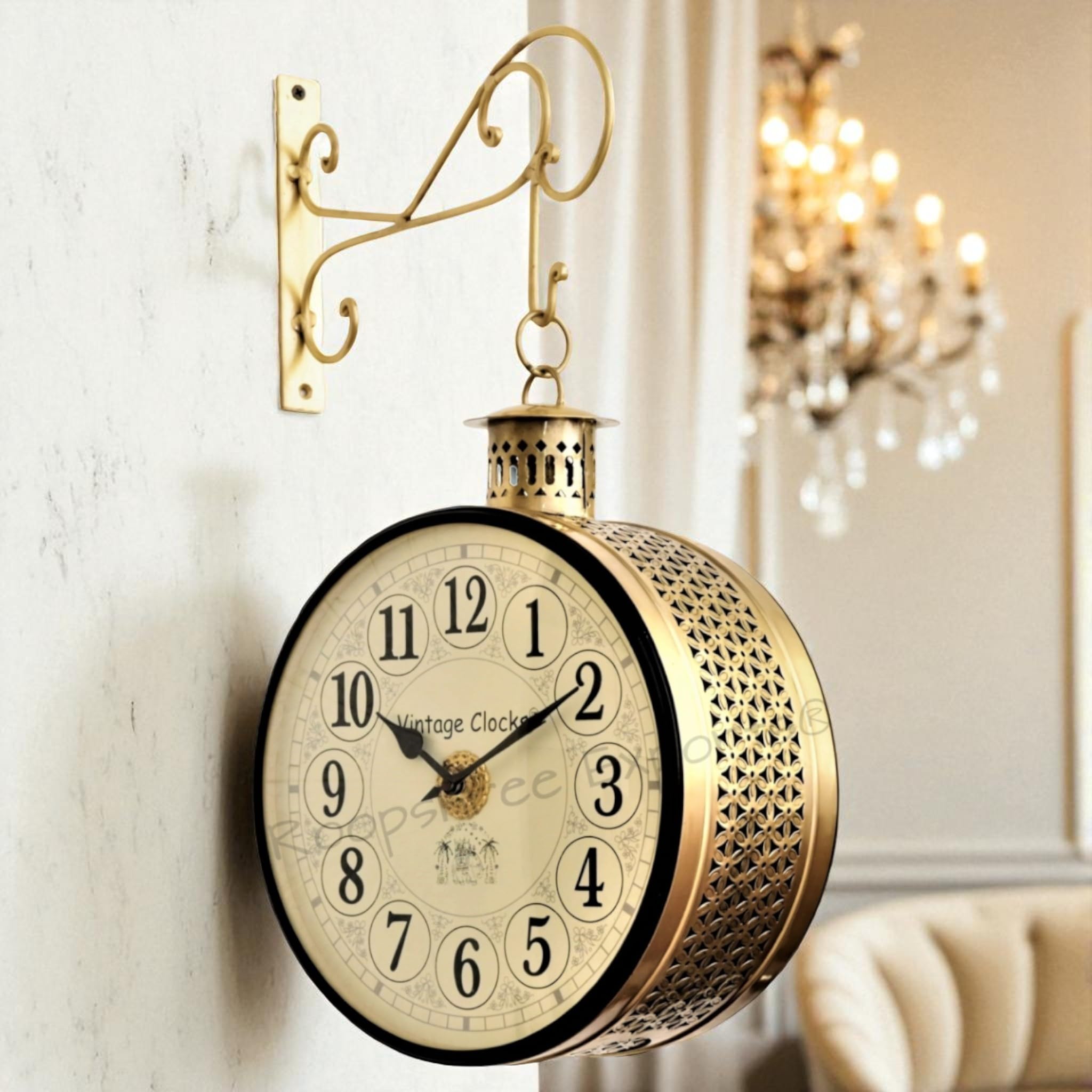 インテリア時計 CHAMPION vintage clock Buy Vintage Clock Handcrafted Double Side Analog Clock With