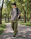 TreadDown Men's Polyester Straight Fit Trackpant Olive gallery image