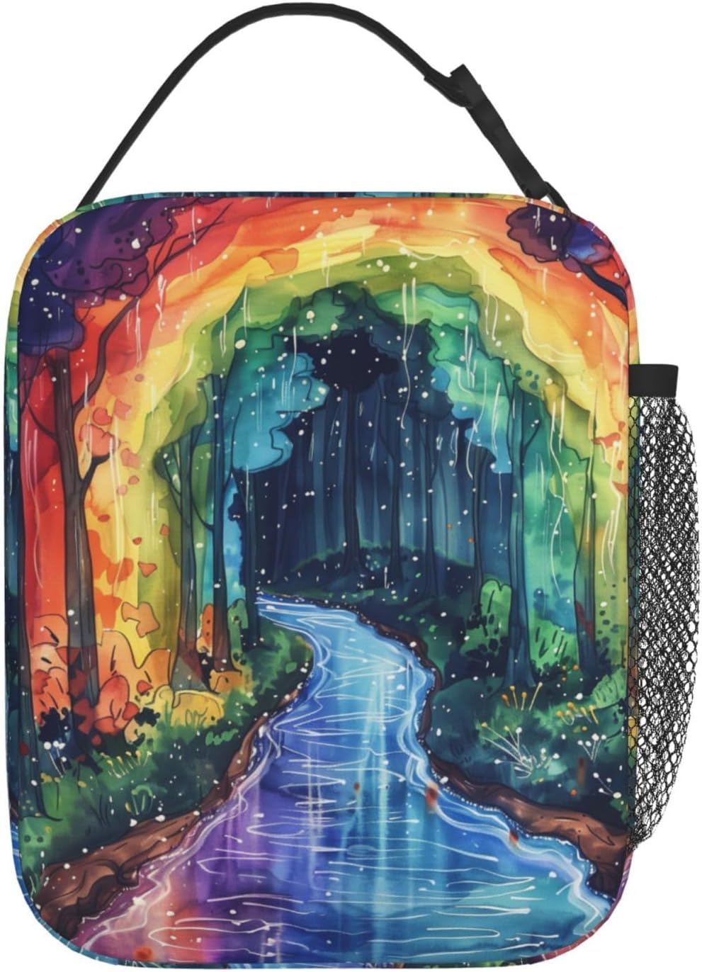 Rainbow Insulated Lunch Box for Women Men Rainbow Lunch Bag for Work,Picnic,Travel,Hiking,Beach or Fishing Polyester