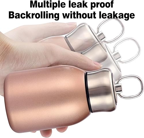 Miniatura 4 de Mini botella de agua aislada al vacío de acero inoxidable para bebidas calientes y frías, taza de café de viaje 10.2 oz 10.1 fl oz (dorado)