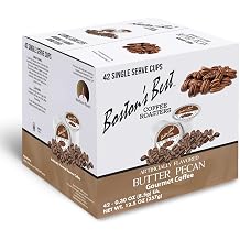 Bostons Best - Butter Pecan Flavored Delicious Gourmet Coffee Compatible with Keurig Coffee Maker - 42 Count