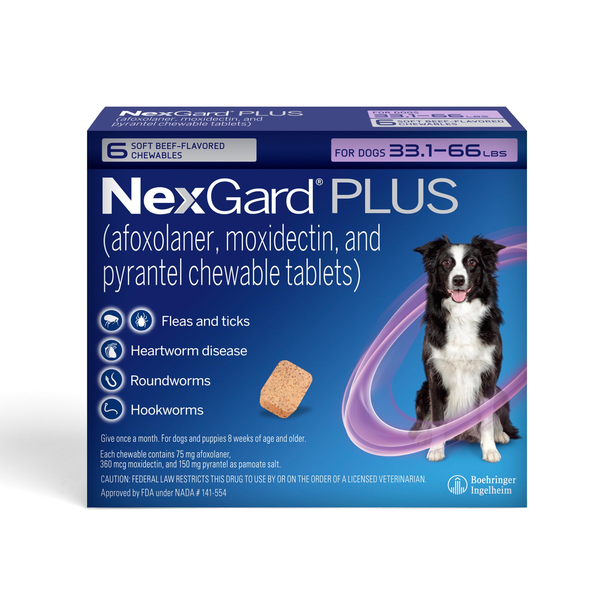 NexGard Plus Chews for Dogs 33.1-66 lbs