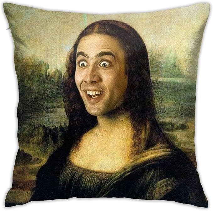 nicolas cage throw pillow
