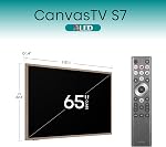 Hisense 65S7N-65 inch CanvasTV™ 4K QLED Google TV with Art Mode, DTS Virtual:X, Dolby Vision/HDR10/HDR10+/HLG, 144Hz Refresh Rate, Game Mode PRO and Voice Control