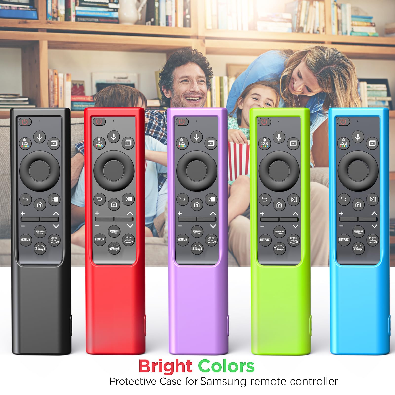 Funda para mando a distancia para Samsung Smart TV, funda protectora de silicona para celda solar BN59-01357 BN59-01385 BN59-01265A BN59-01388A funda de controlador funda de piel funda púrpura azul