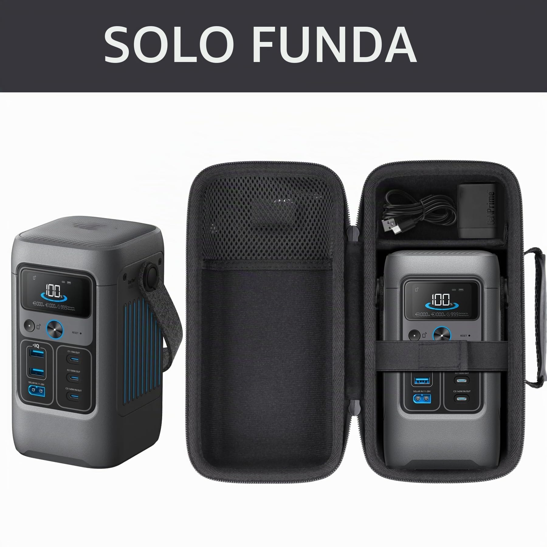 co2CREA Duro Viajar Caja Estuche Funda para Anker SOLIX Estación Eléctrica Portátil Outdoor Generador Solar(Funda Solo,Case Only)