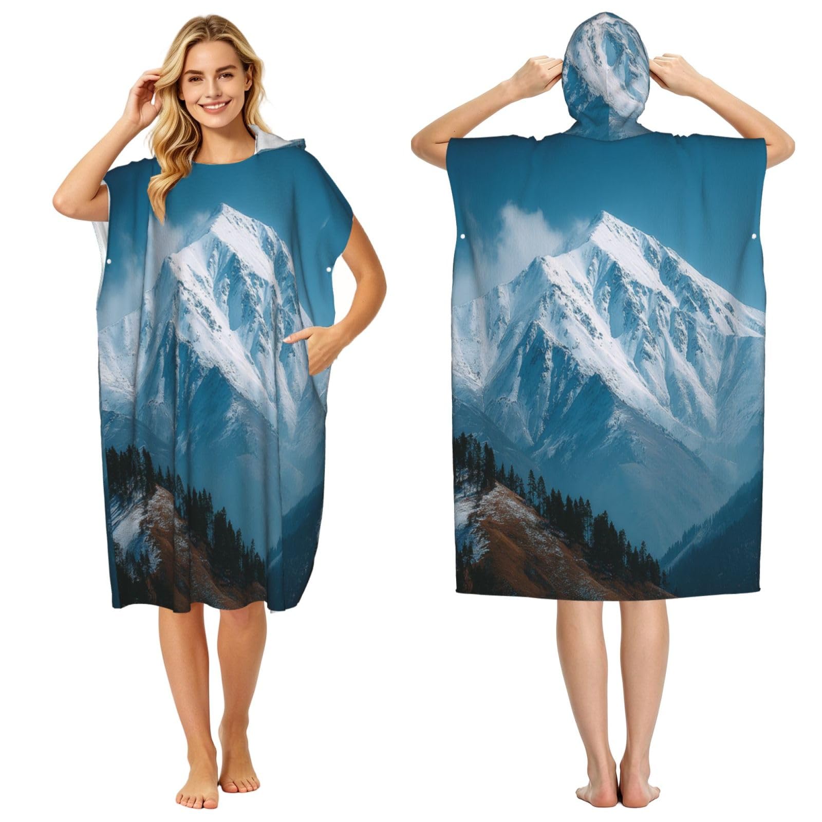 DTHKJNLSF S0f386od Adult Hooded Beach Poncho Towel