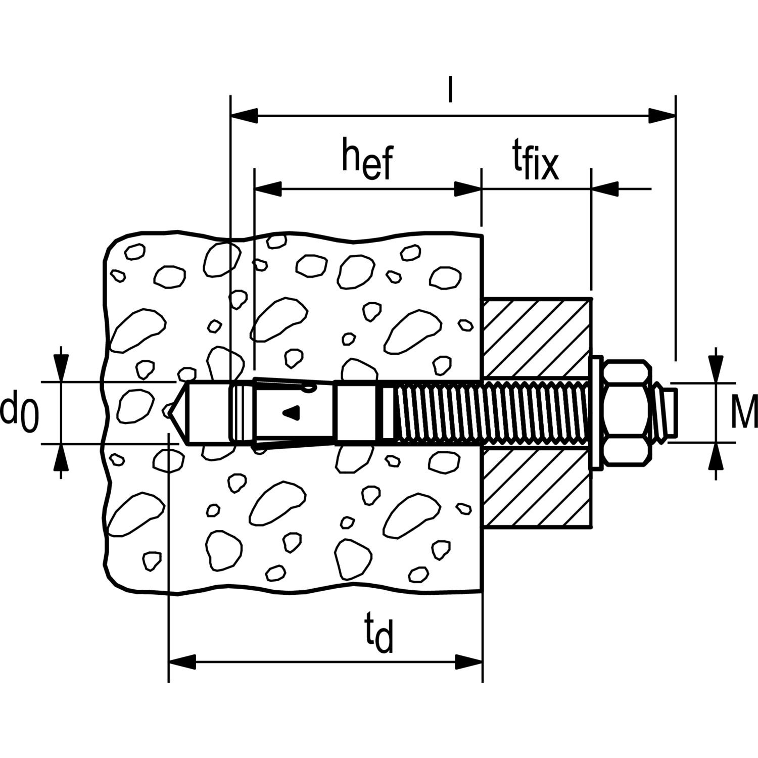 Mungo M2 Tassello Passante in Acciaio con Fascetta in Inox A2, 8x80 mm, 100 Pezzi