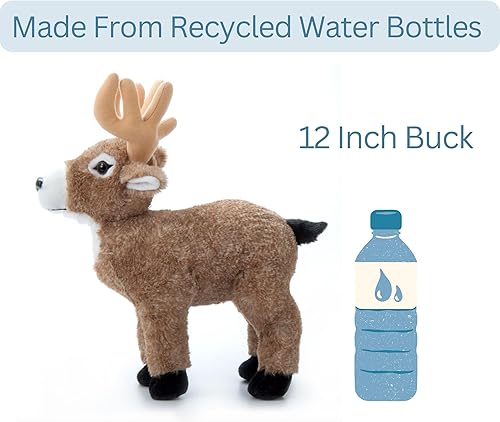 Miniatura 7 de The Petting Zoo Buck - Animales de peluche, regalos para niños, animales salvajes del zoológico Onez, juguete de peluche Buck de 12 pulgadas