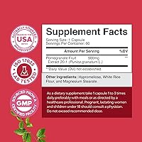 Vista 3 de Cápsulas de extracto de granada Suplemento antioxidante – Cápsulas de granada natural para la salud del corazón, apoyo articular y entrenamiento