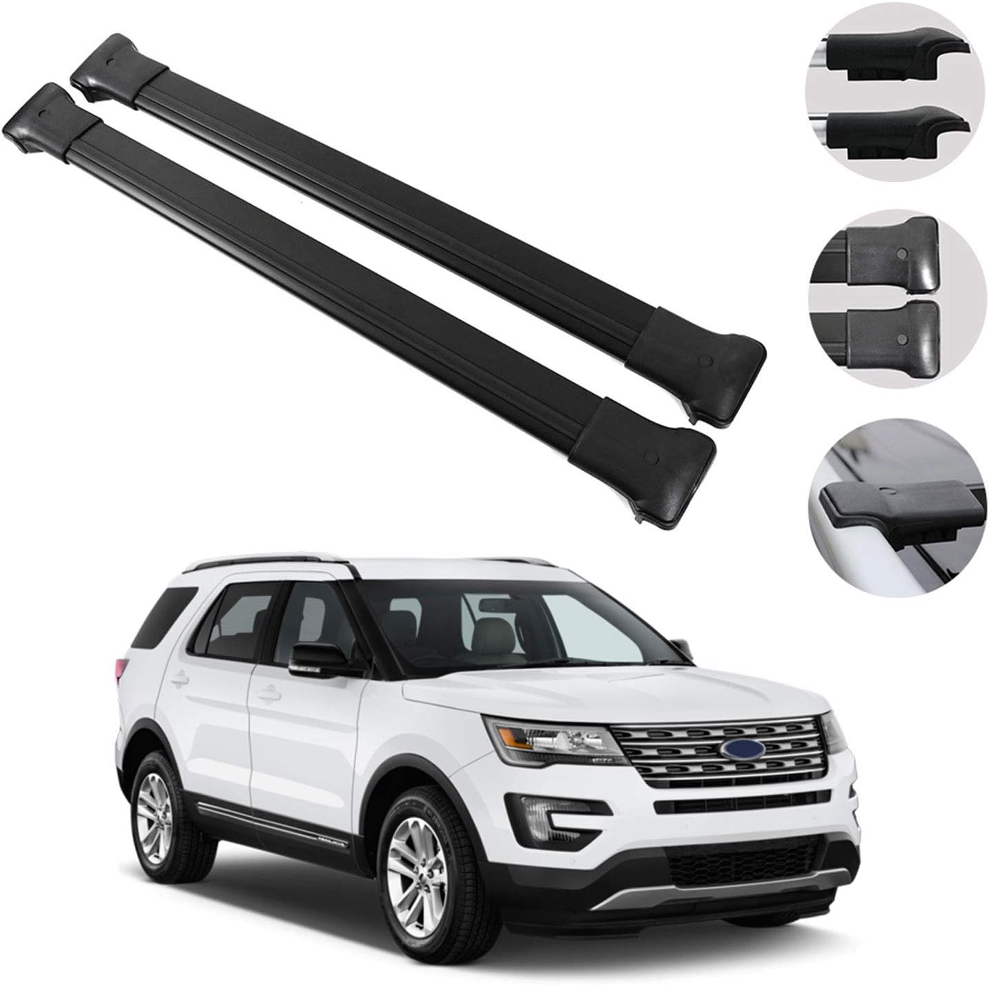 Roof Racks Cross Bars for 20162019 Ford Explorer Aluminum Cargo