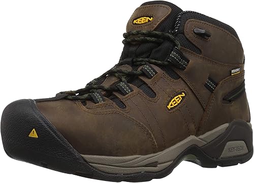 KEEN Utility Botas de trabajo impermeables Detroit XT de altura media con punta de acero para hombre