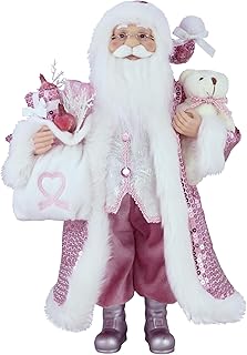 Windy Hill Collection 16" Inch Standing Think Pink Santa Claus Christmas Breast Cancer Awareness Figurine Figure Decoration 168450