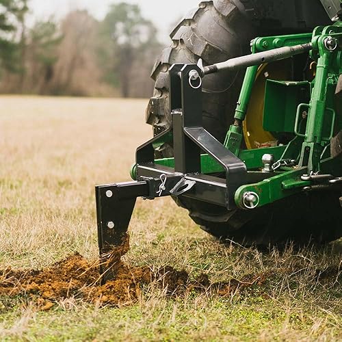 Miniatura 6 de Titan Attachments Receptor de remolque de 3 puntos y 2", enganche de tractor se adapta a tractores de categoría 1, Adaptador compatible con enganche