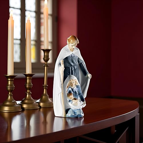 Miniatura 7 de MTME Figuras de porcelana de la Sagrada Familia, Belén, estatuas esculpidas para decoración del hogar.