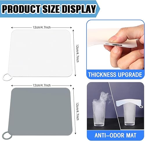 Vista 59 de Yinkin 6 tapas de drenaje para mantener alejados a los insectos de silicona, tapones de drenaje para bañera, tapetes antiolor, tapones desodorantes