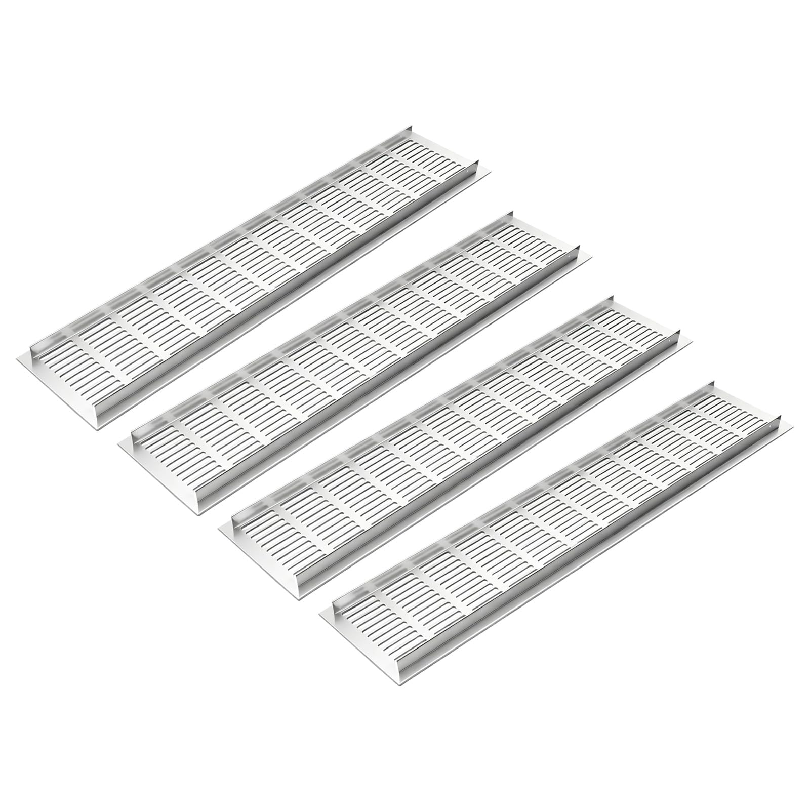 Hdoytxxm F 4Pcs Rectangular Air Vent Ventilation Grille Urniture Cabinet Ventilation Decorative Cover Wardrobes Itting Enduring Aluminum Alloy Air Vent Grille