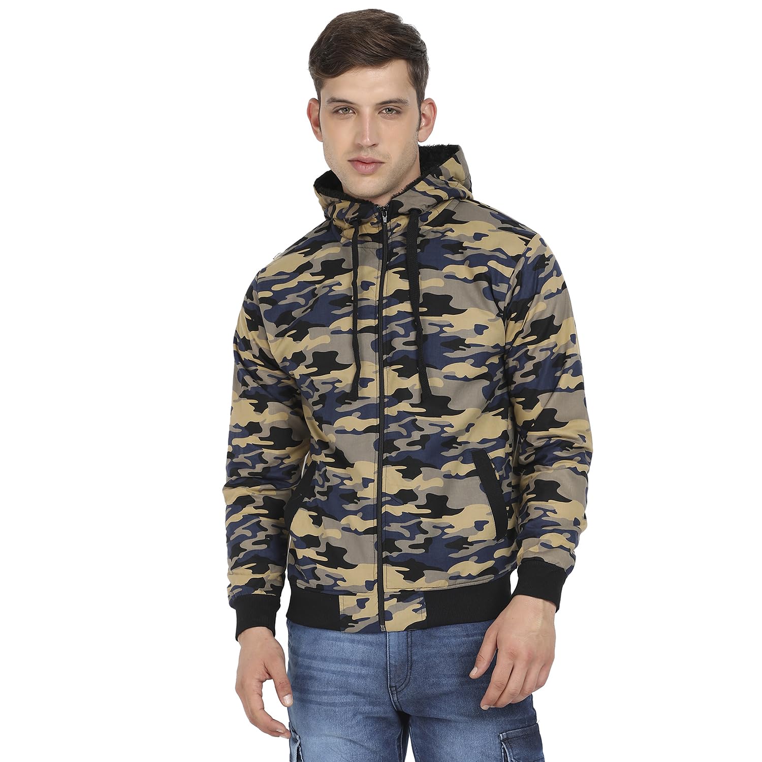 cahoot Men Cotton Hooded Standard Length Jacket-picture-25