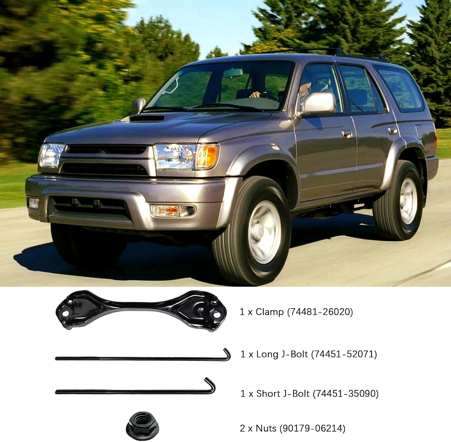 74481-26020 Battery Hold Down Bracket Kit,for Toyota 4Runner,FJ Cruiser 4.0L V6 Models and Lexus GX460/GX470 (2003-2023)