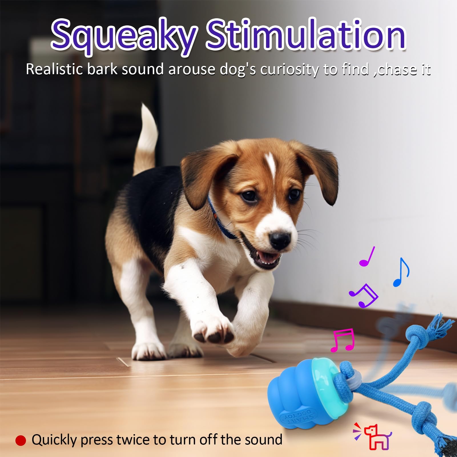 Giociv Jouets interactifs pour chiens, jouets pour chiens de petite et moyenne taille, avec mouvement activé