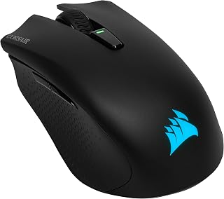 Corsair Harpoon Wireless RGB Lightweight FPS/MOBA Gaming Mouse - 10.000 DPI - 6 Programmierbare Tasten - Low-Latency Bluetooth - iCUE-Kompatibel - PC, Mac, PS5, PS4, Xbox - Schwarz