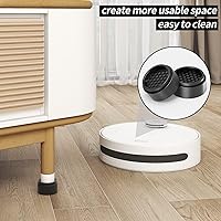 Vista 3 de Ezprotekt Elevadores de muebles de cama ajustables de 1 pulgada, elevadores de silla redondos apilables resistentes (juego de 8) elevadores