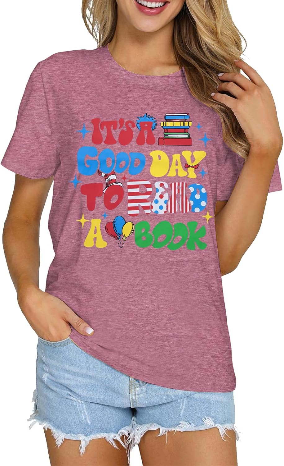 Teachers Shirts for Women Teacher Life Top It's a Good Day to Read a Book Tshirt Casual Short Sleeve Tee - Image 2
