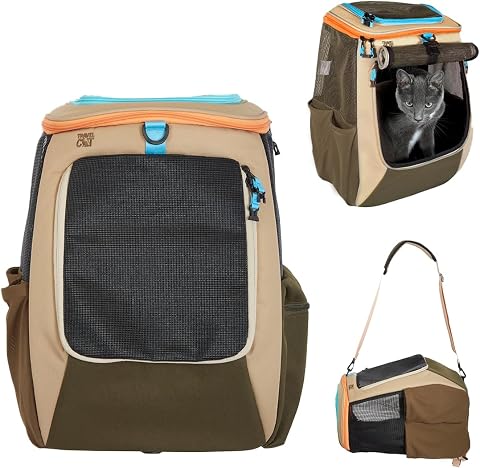 Travel Cat Backpack Carrier - The Navigator Convertible Pet Carrier Backpack wit