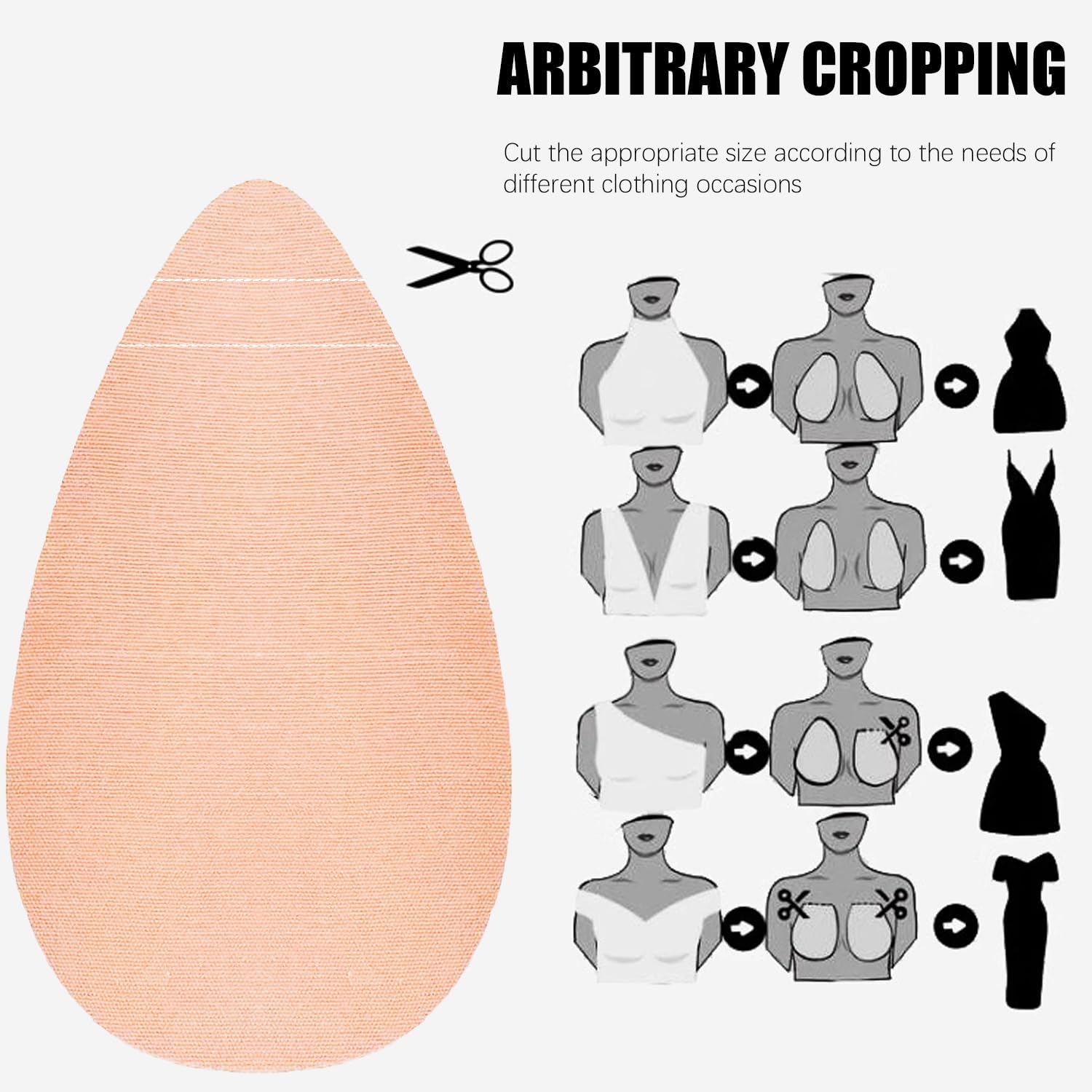 2 Pairs Invisible Breast Lift Tape Adhesive Sticky Push Up Bra Breast Lift Pasties for C-F Cup Large Breast - Image 5
