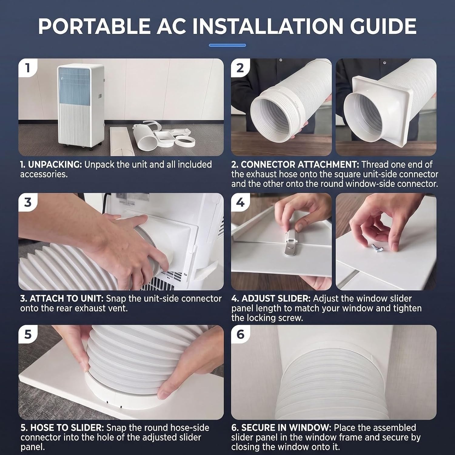 Przenośny klimatyzator 9000 BTU 3 w 1 osuszacz powietrza wentylator do pomieszczeń do 21 m² Wyświetlacz cyfrowy pilot zdalnego sterowania i timer 24 godziny, A, 10000 BTU
